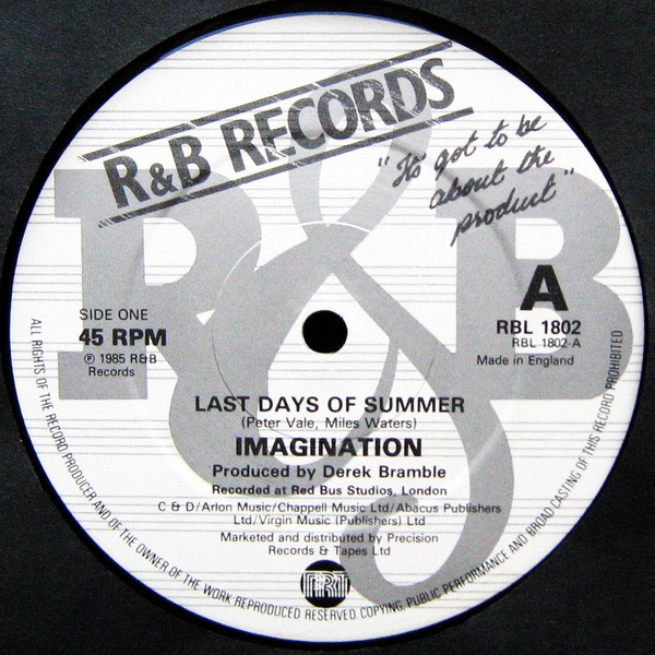 Imagination - Last Days Of Summer | R & B Records (RBL 1802) - 3 Imagination - Last Days Of Summer | R & B Records (RBL 1802) - 3