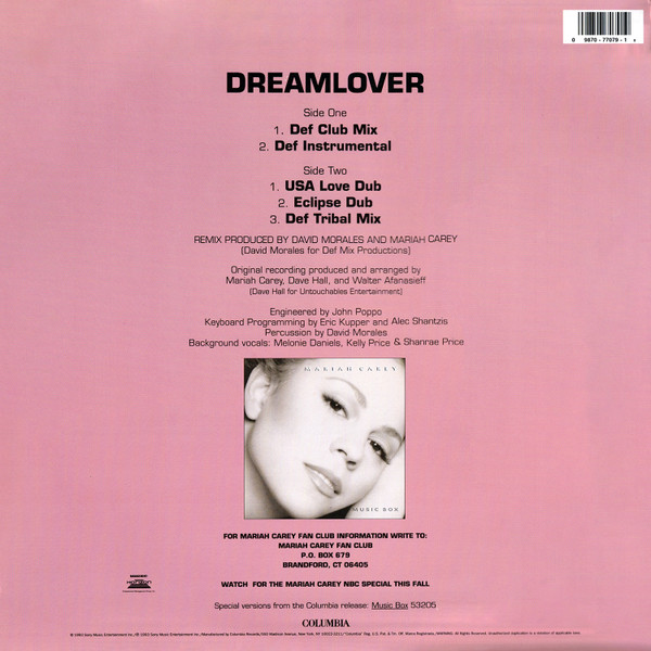Mariah Carey - Dreamlover | Columbia (44 77079) - 2