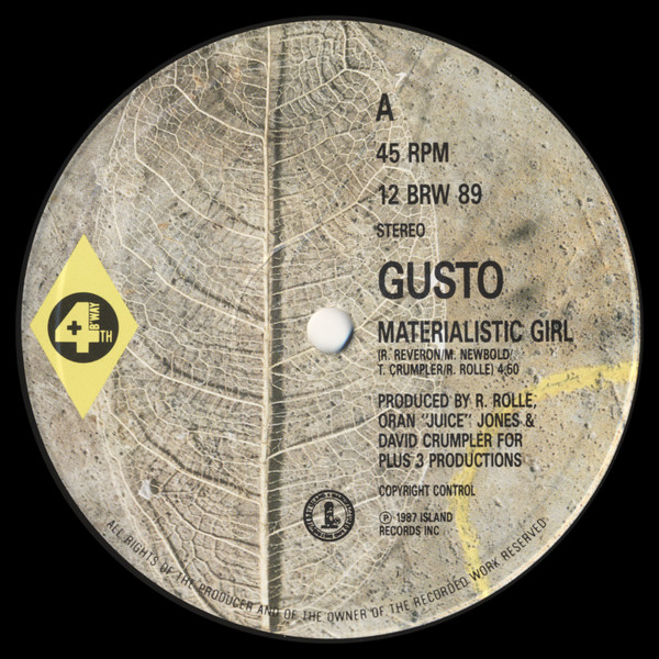 Gusto - Materialistic Girl | 4th & Broadway (12 BRW 89) - main Gusto - Materialistic Girl | 4th & Broadway (12 BRW 89) - main