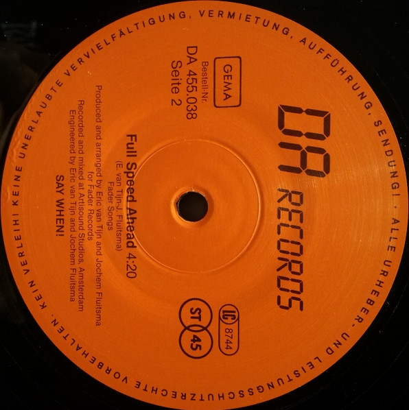 Say When! - Boys | DA Records (DA 455.038) - 4 Say When! - Boys | DA Records (DA 455.038) - 4