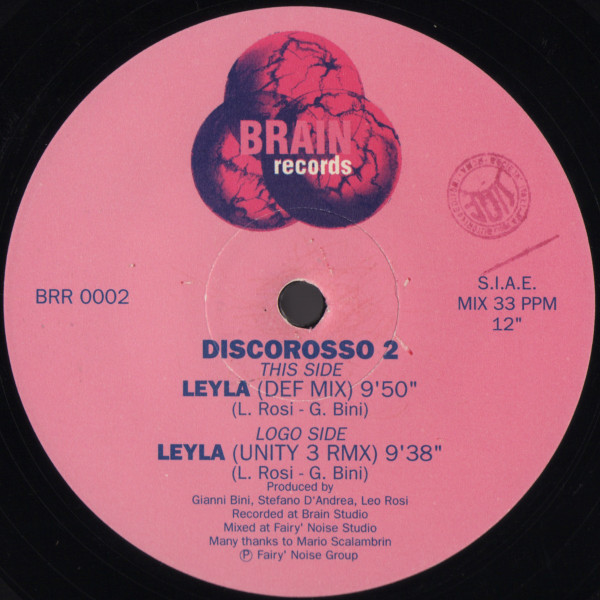 Discorosso 2 - Leyla | Brain Records (BRR 0002) - main Discorosso 2 - Leyla | Brain Records (BRR 0002) - main