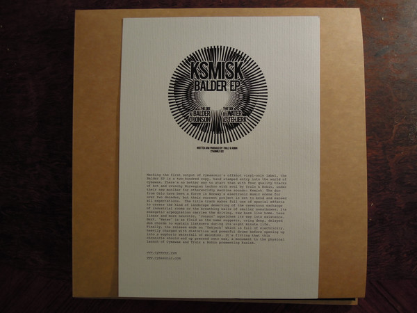 Ksmisk - Balder EP | Cymawax (CYMAWAX 001) - 2
