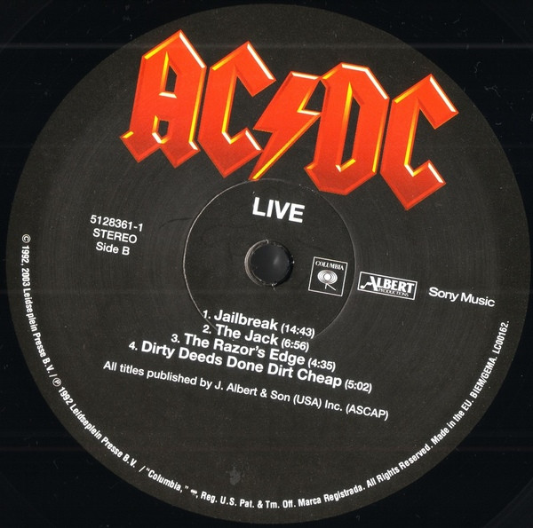 AC/DC - Live LP | Columbia (5128361) - 5 AC/DC - Live LP | Columbia (5128361) - 5