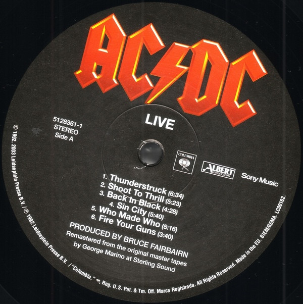 AC/DC - Live LP | Columbia (5128361) - 4 AC/DC - Live LP | Columbia (5128361) - 4