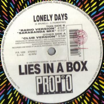 Lies In A Box - Lonely Days | Propio Records (PR 1029) - main