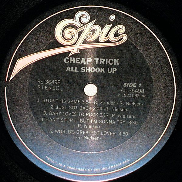 Cheap Trick - All Shook Up | Epic (FE 36498) - 3