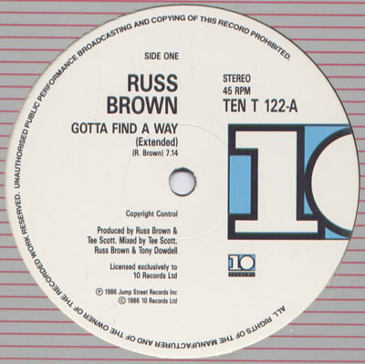 Russ Brown - Gotta Find A Way | 10 Records (TEN T 122) - main