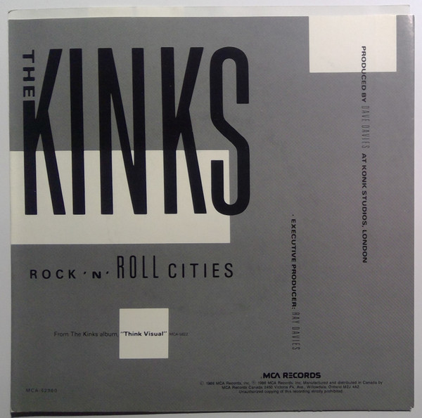 The Kinks - Rock 'N' Roll Cities | MCA Records (MCA-52960) - 2 The Kinks - Rock 'N' Roll Cities | MCA Records (MCA-52960) - 2