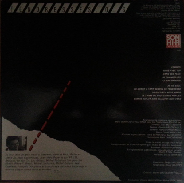 Claude Gauthier - Tendresses.O.S | Son Hi-Fi Disques (0184) - 2