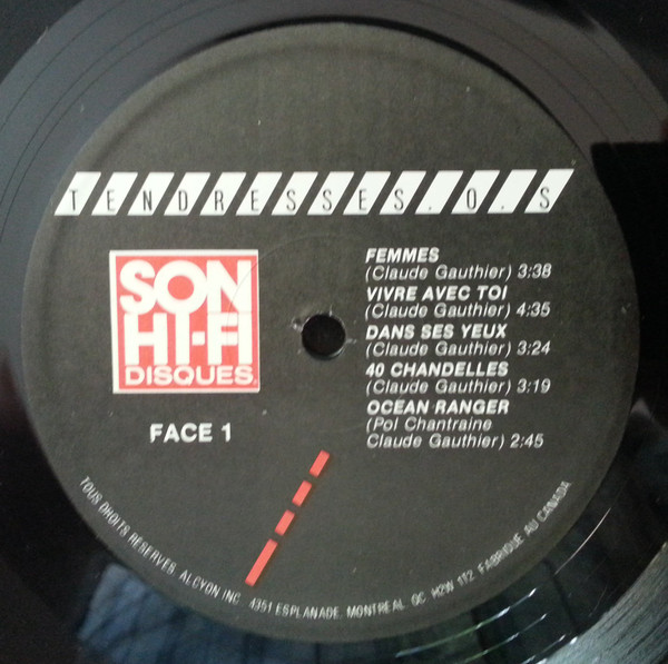 Claude Gauthier - Tendresses.O.S | Son Hi-Fi Disques (0184) - 3