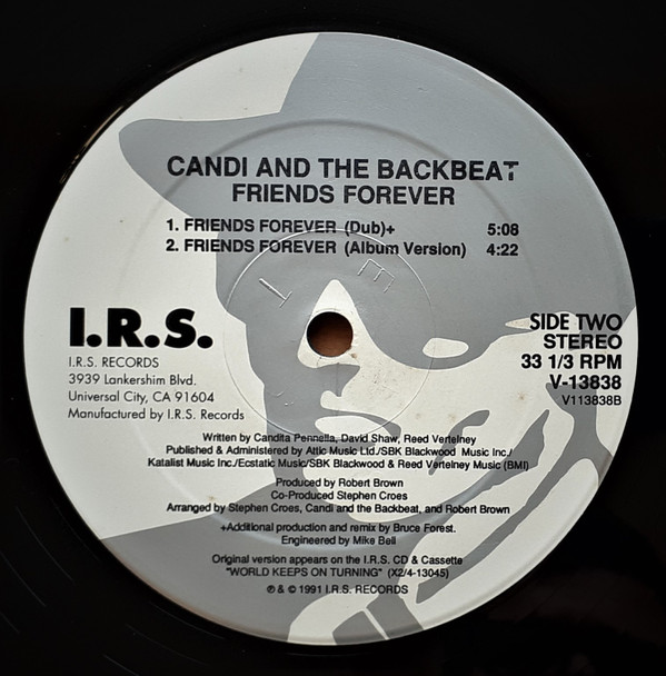 Candi And The Backbeat - Friends Forever | I.R.S. Records (V-13838) - 2 Candi And The Backbeat - Friends Forever | I.R.S. Records (V-13838) - 2