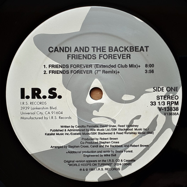 Candi And The Backbeat - Friends Forever | I.R.S. Records (V-13838) - main Candi And The Backbeat - Friends Forever | I.R.S. Records (V-13838) - main