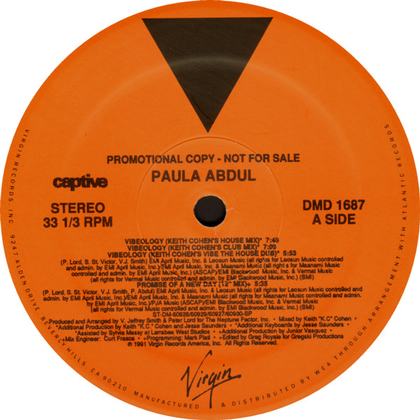 Paula Abdul - Vibeology | Virgin (DMD 1687)