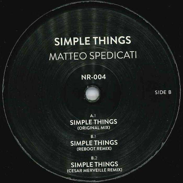 Matteo Spedicati - Simple Things | Noon Records (NR-004) - main Matteo Spedicati - Simple Things | Noon Records (NR-004) - main