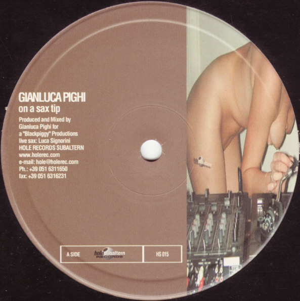 Gianluca Pighi - On A Sax Tip / On A Disko Tip | Hole Subaltern (HS 015) - main