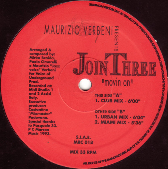 Join Three - Movin On | Marcon Music (MRC 018) - main