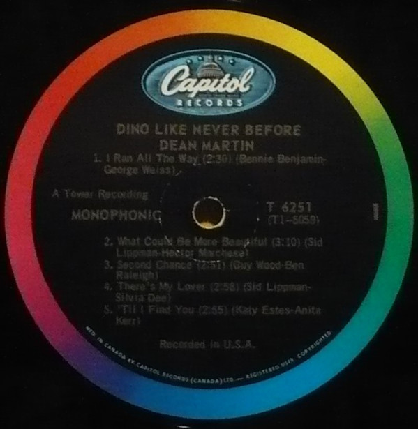 Dean Martin - Dino - Like Never Before | Capitol Records (T 6251) - 2 Dean Martin - Dino - Like Never Before | Capitol Records (T 6251) - 2