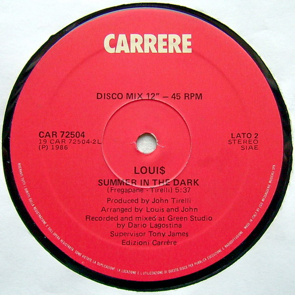 Loui$ - Rocks Mumbling Cha Cha Cha / Summer In The Dark | Carrere (CAR 72504) - 4