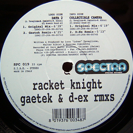 Racket Knight - Data 2 / Collectible Camera | Spectra Records (SPC 019) - main Racket Knight - Data 2 / Collectible Camera | Spectra Records (SPC 019) - main