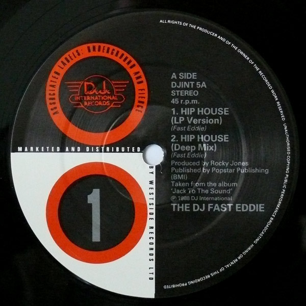 DJ Fast Eddie - Hip House | D.J. International Records (DJINT 5) - 3 DJ Fast Eddie - Hip House | D.J. International Records (DJINT 5) - 3