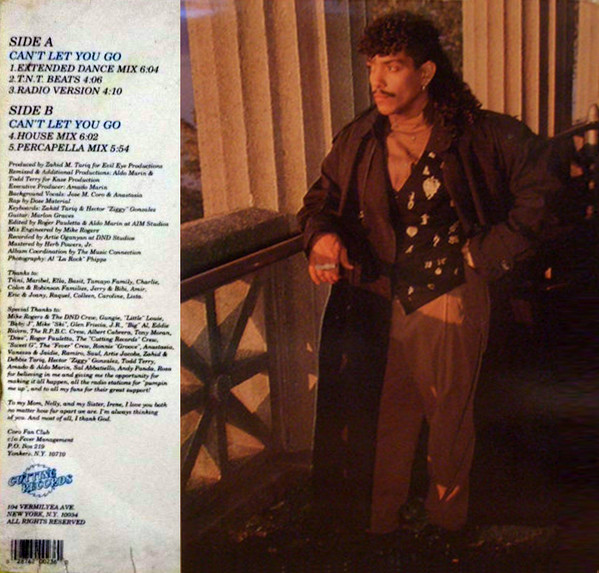 Coro - Can't Let You Go | Cutting Records (CR-236) - 2