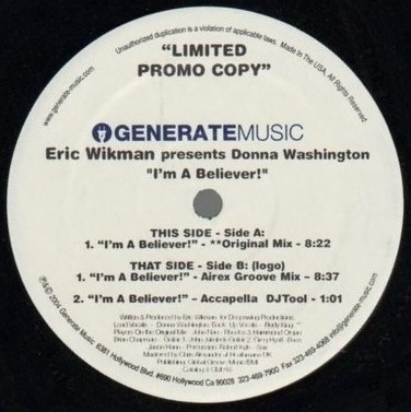 Erik Wikman Presents Donna Washington - I'm A Believer | Generate Music (GM016)