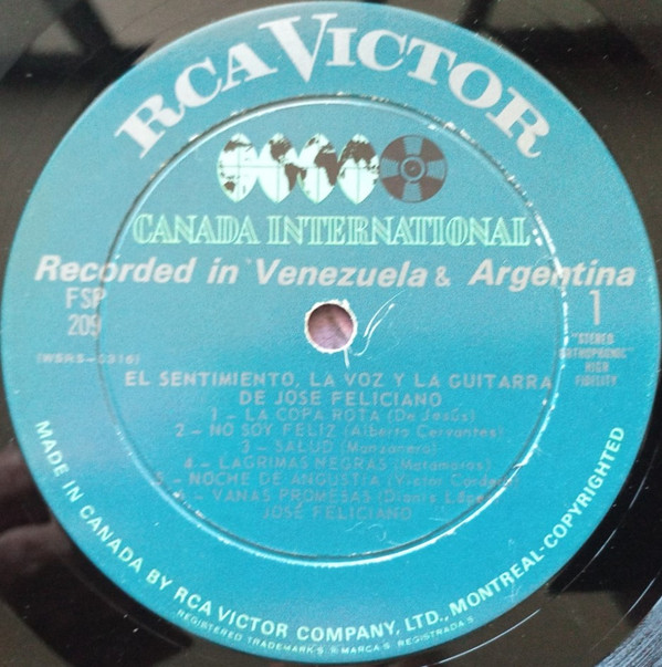 José Feliciano - El Sentimiento, La Voz Y La Guitarra De José Feliciano | RCA International (FSP-209) - 3 José Feliciano - El Sentimiento, La Voz Y La Guitarra De José Feliciano | RCA International (FSP-209) - 3