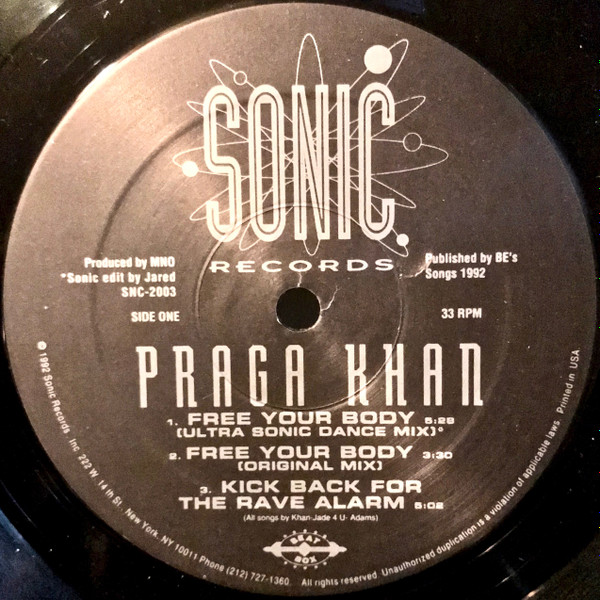 Praga Khan Featuring Jade 4U - Free Your Body | Sonic Records (SNC-2003) - main