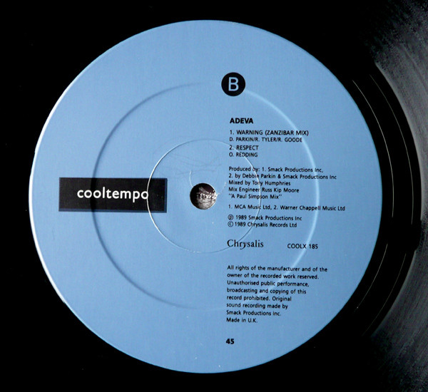 Adeva - Warning! | Cooltempo (COOLX 185) - 4