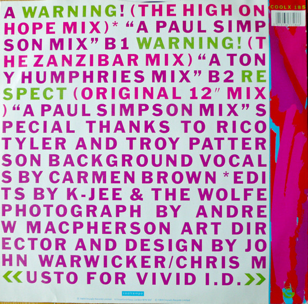Adeva - Warning! | Cooltempo (COOLX 185) - 2