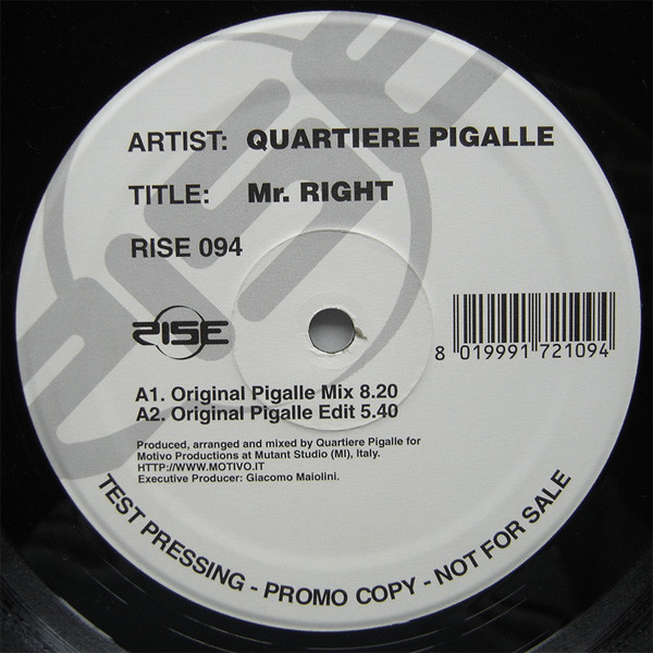 Quartiere Pigalle - Mr. Right | Rise (RISE 094) - main Quartiere Pigalle - Mr. Right | Rise (RISE 094) - main