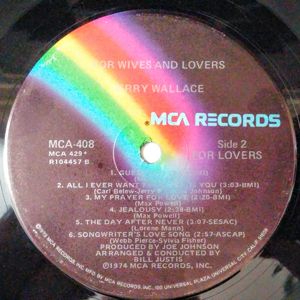 Jerry Wallace - For Wives And Lovers | MCA Records (MCA-408) - 4 Jerry Wallace - For Wives And Lovers | MCA Records (MCA-408) - 4