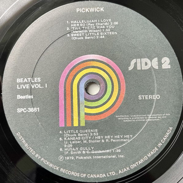 The Beatles - 1st Live Recordings (Volume One) | Pickwick (SPC-3661) - 4 The Beatles - 1st Live Recordings (Volume One) | Pickwick (SPC-3661) - 4