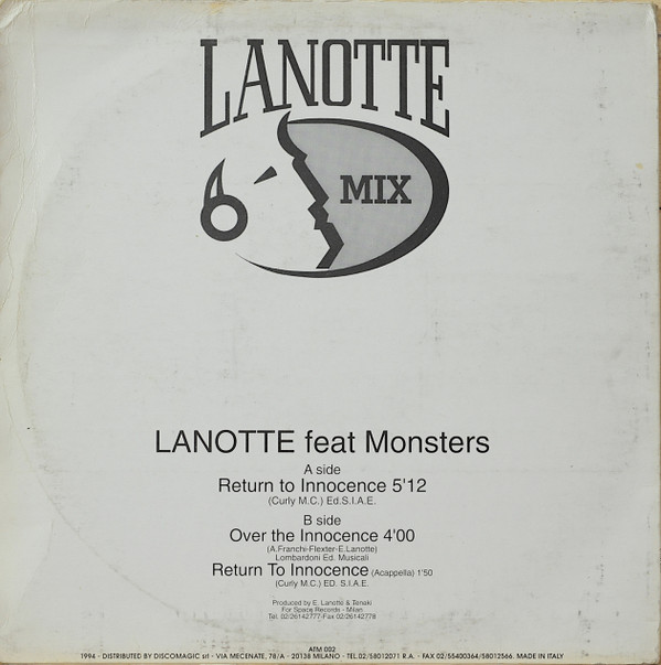 Lanotte Feat Monsters - Return To Innocence | Atomic Records (ATM 002) - 2