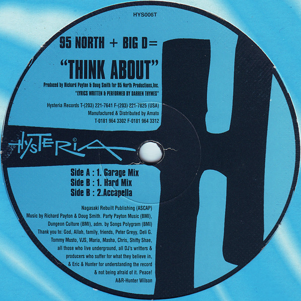95 North + Big D - Think About | Hysteria (HYS006T) - main 95 North + Big D - Think About | Hysteria (HYS006T) - main