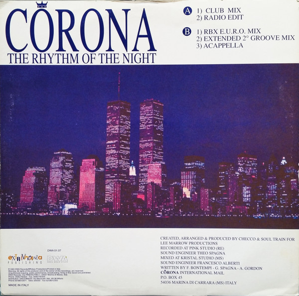 Corona - The Rhythm Of The Night | DWA (Dance World Attack) (DWA 01.07) - 2
