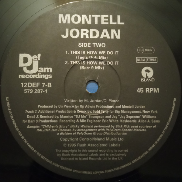 Montell Jordan - This Is How We Do It | Def Jam Recordings (12 DEF 7) - 4 Montell Jordan - This Is How We Do It | Def Jam Recordings (12 DEF 7) - 4