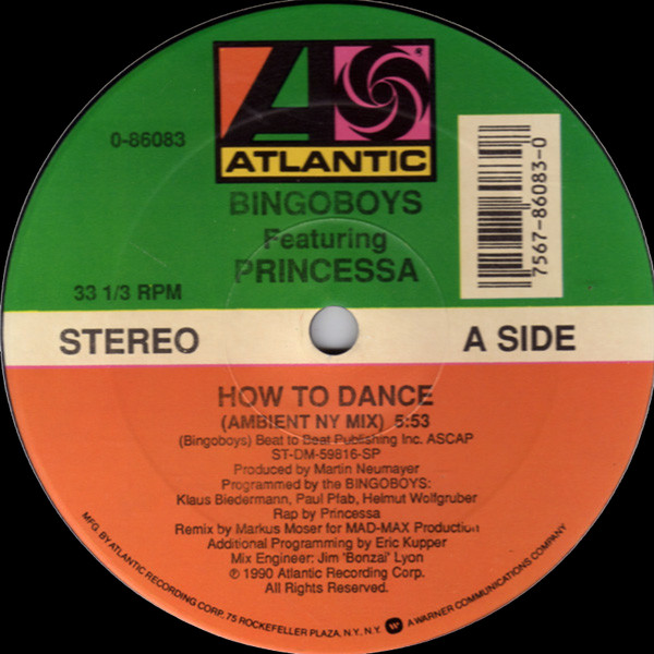 Bingoboys Featuring Princessa - How To Dance | Atlantic (0-86083) - main