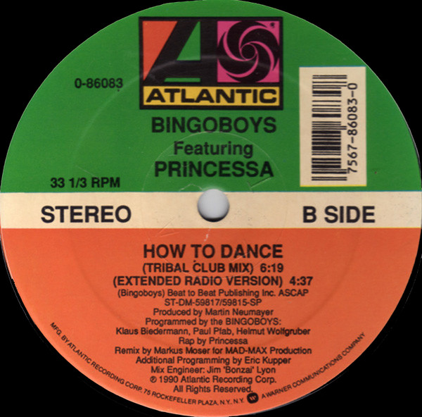 Bingoboys Featuring Princessa - How To Dance | Atlantic (0-86083) - 2