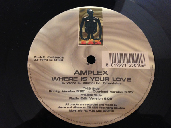 Amplex - Where Is Your Love | EXS (EXS9602)