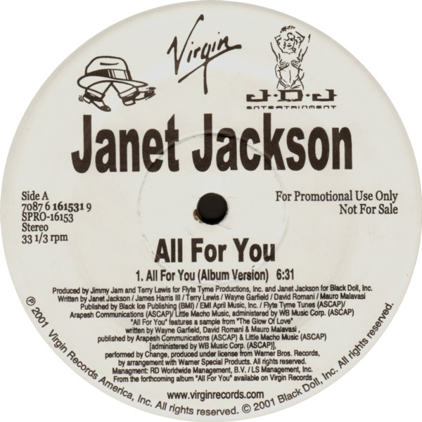 Janet Jackson - All For You | Virgin (SPRO-16153) - main