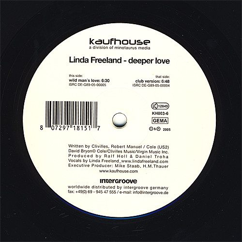 Linda Freeland - Deeper Love | kaufhouse records (KH003-6) - main Linda Freeland - Deeper Love | kaufhouse records (KH003-6) - main