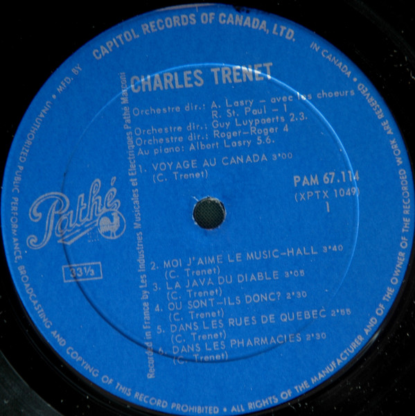 Charles Trenet - Charles Trenet | Pathé (PAM 67.114) - 3