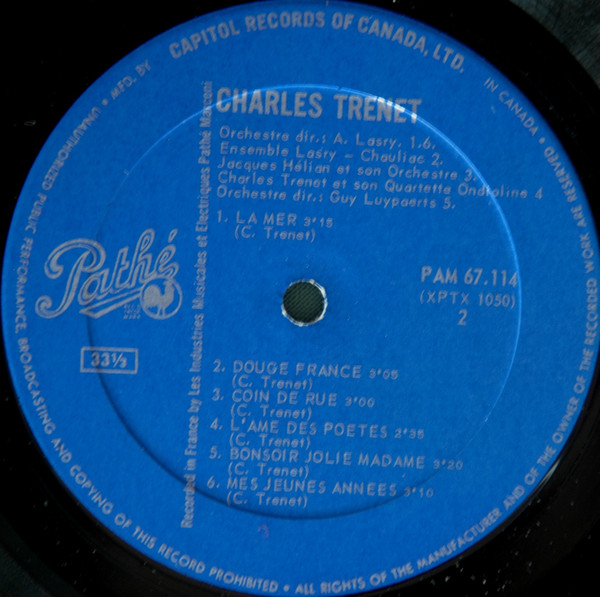 Charles Trenet - Charles Trenet | Pathé (PAM 67.114) - 4