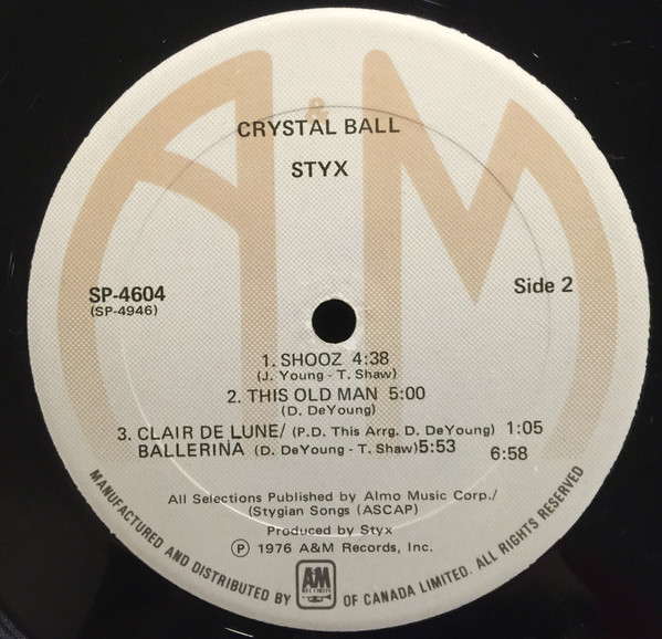 Styx - Crystal Ball | A&M Records (SP-4604) - 4 Styx - Crystal Ball | A&M Records (SP-4604) - 4