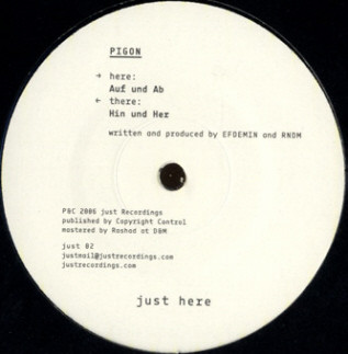 Pigon - Auf Und Ab / Hin Und Her | Just Recordings (just 02) - 2 Pigon - Auf Und Ab / Hin Und Her | Just Recordings (just 02) - 2