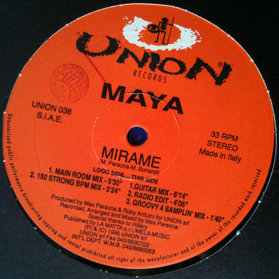 Maya - Mirame | Union Records (UNION 038) - main