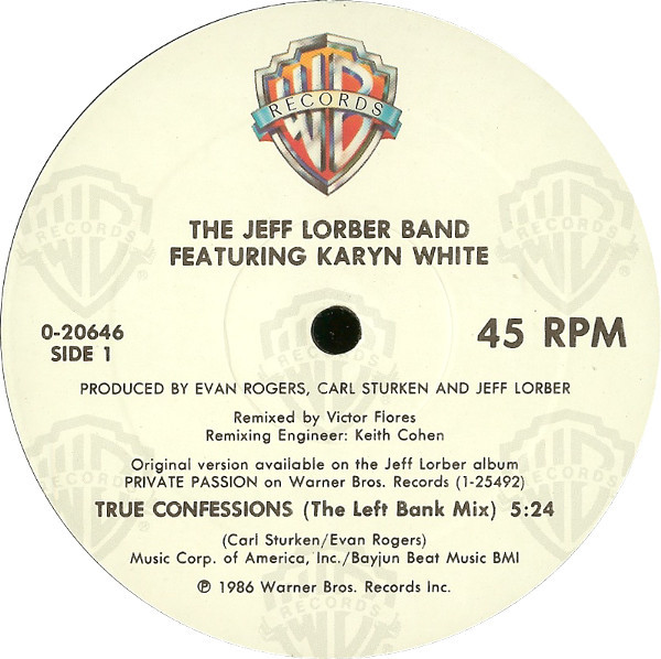 The Jeff Lorber Band Featuring Karyn White - True Confessions | Warner Bros. Records (0-20646) - 3