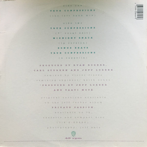 The Jeff Lorber Band Featuring Karyn White - True Confessions | Warner Bros. Records (0-20646) - 2