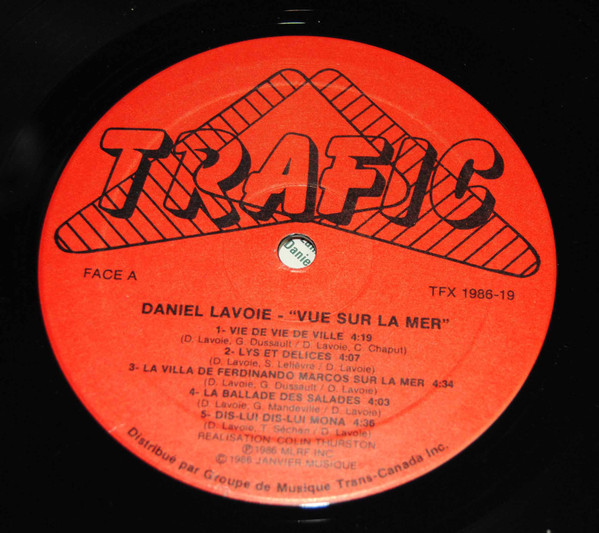 Daniel Lavoie - Vue Sur La Mer | Trafic (TFX 1986-19) - 3 Daniel Lavoie - Vue Sur La Mer | Trafic (TFX 1986-19) - 3